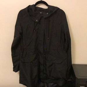 Black rain coat